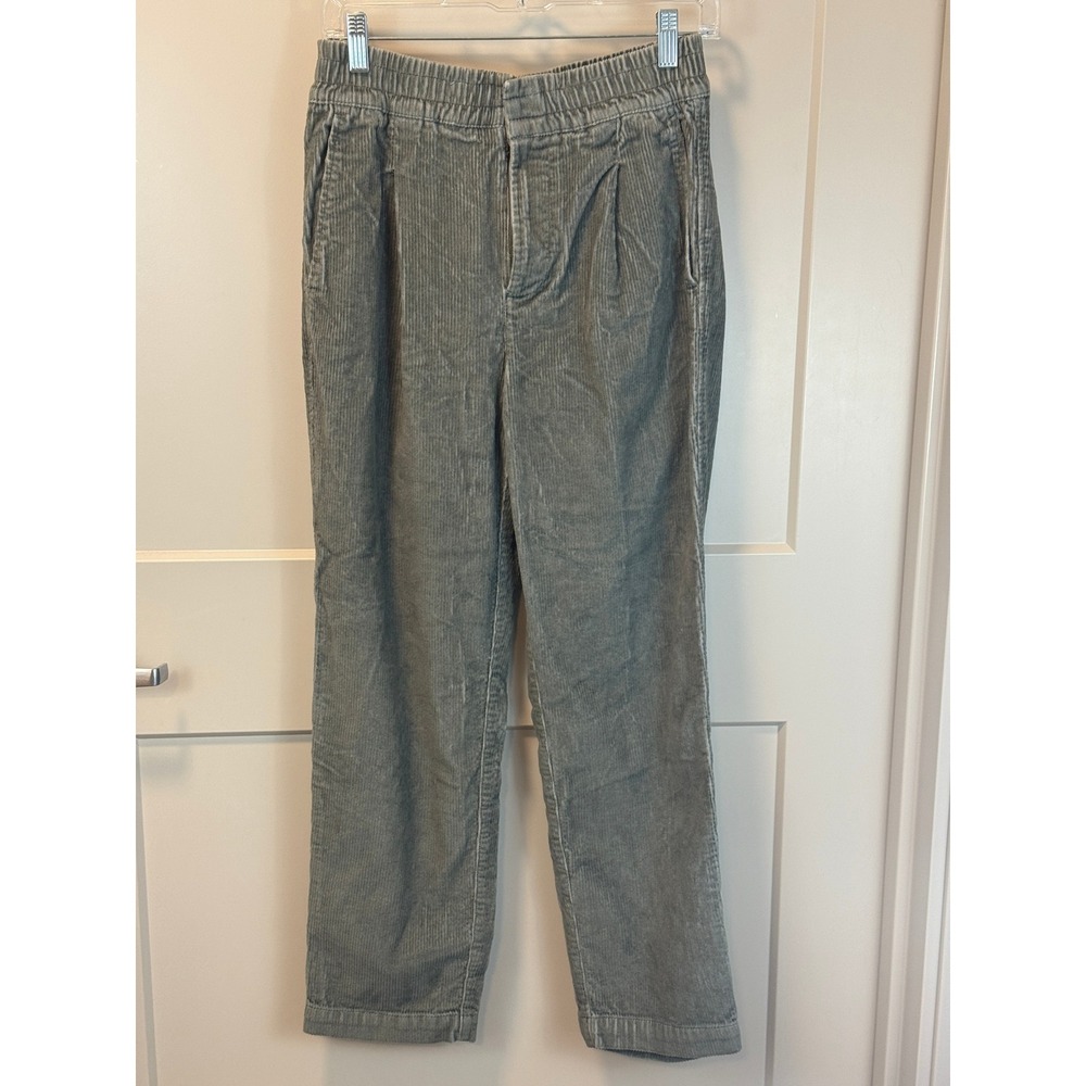 GAP Gray High Rise Corduroy‎ Pants Elastic Waist size Small (42-44) #VINTAFLI